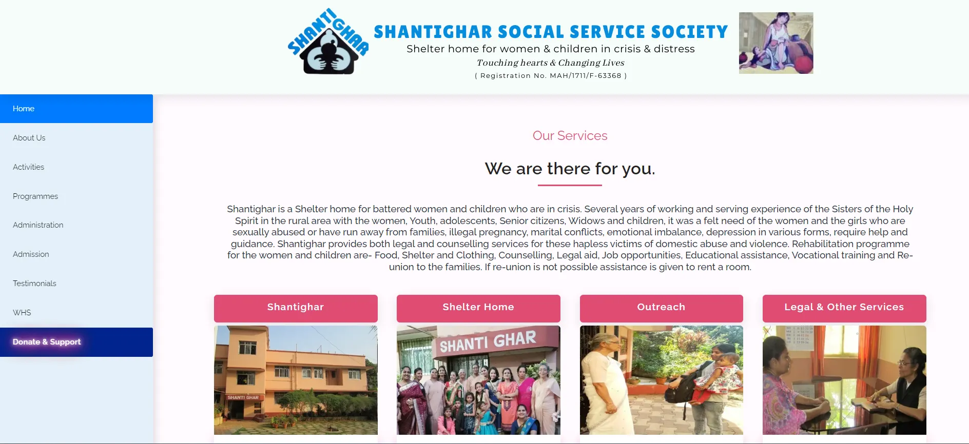 Shantighar Website